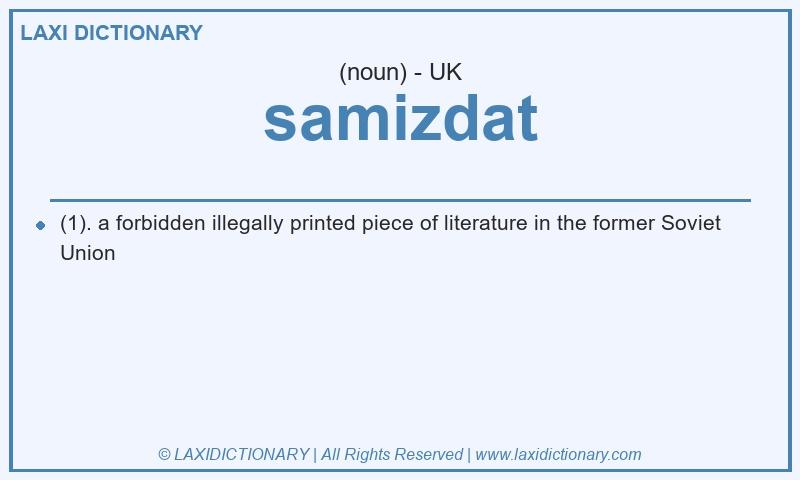 Definition samizdat in British English