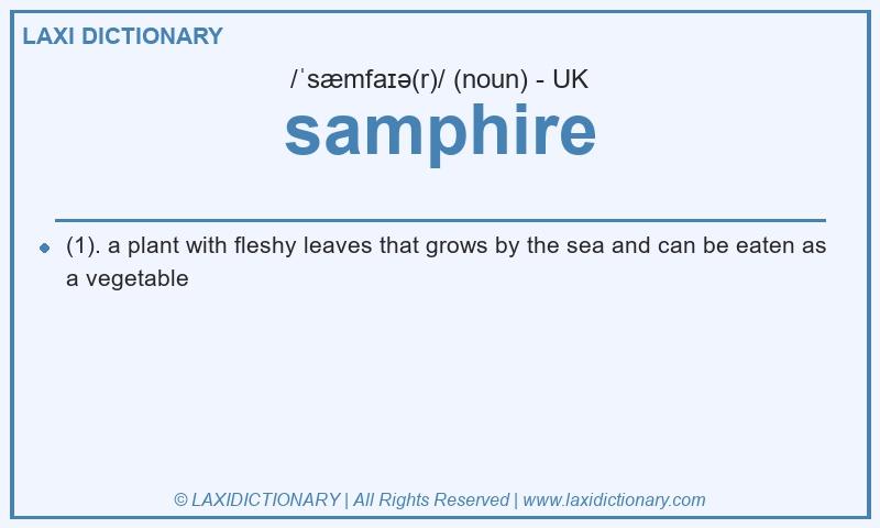Definition samphire in British English