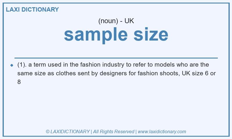 Definition sample size in British English