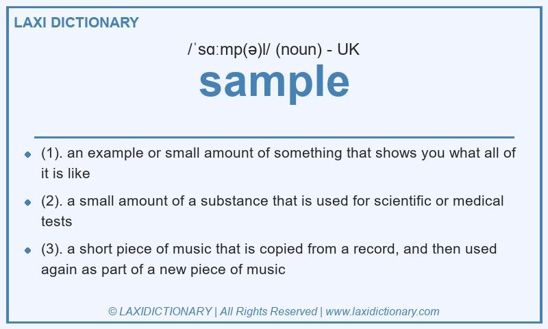 Definition sample in British English