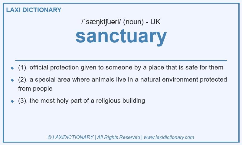 Definition sanctuary in British English