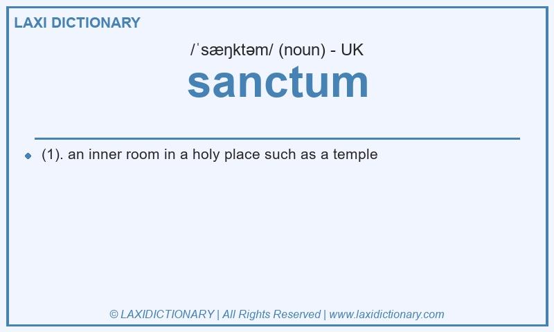 Definition sanctum in British English