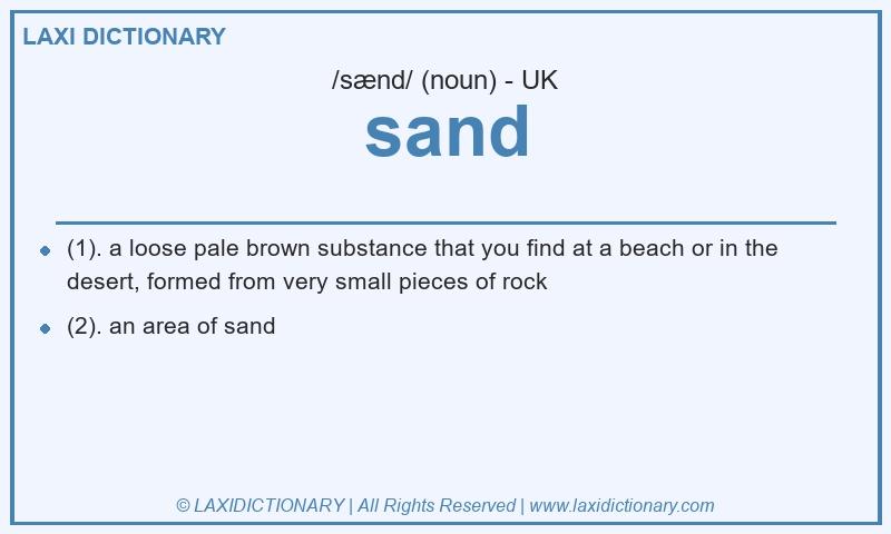 Definition sand in British English