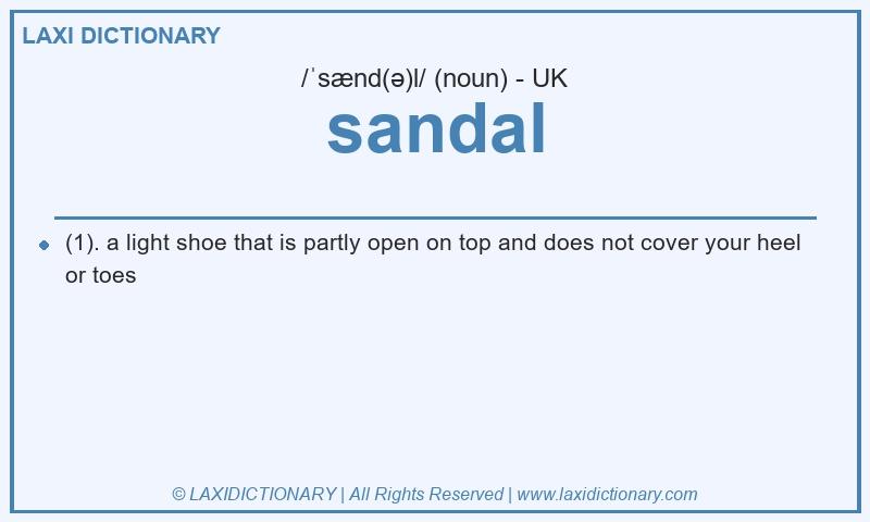 Definition sandal in British English