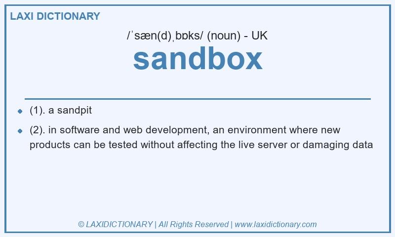 Definition sandbox in British English
