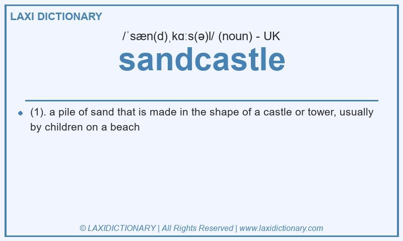 Definition sandcastle in British English