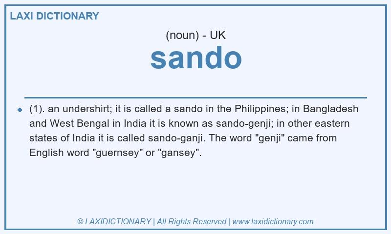 Definition sando in British English