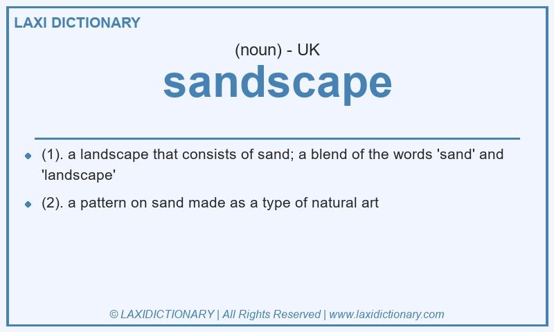 Definition sandscape in British English