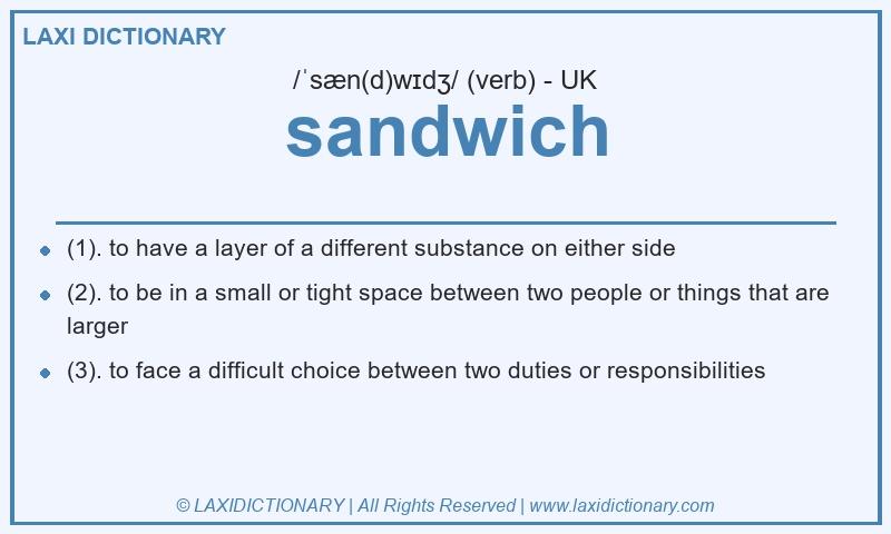 Definition sandwich in British English
