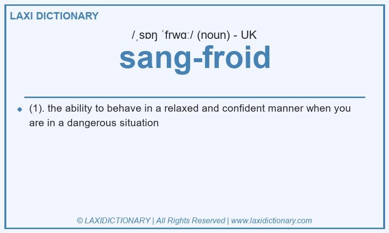 Definition sang-froid in British English