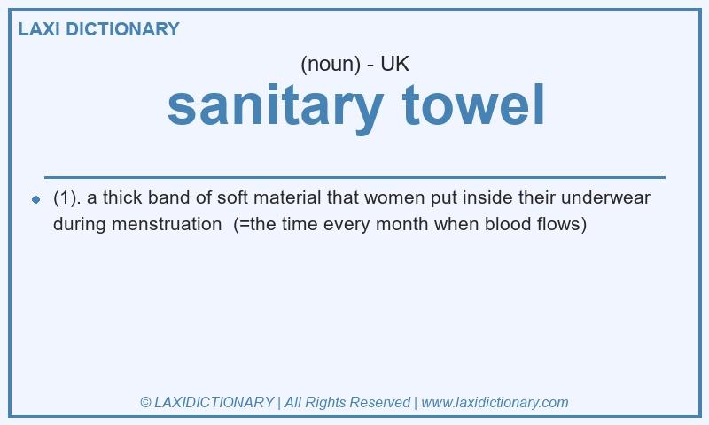 Definition sanitary towel in British English
