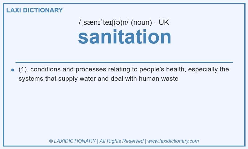 Definition sanitation in British English