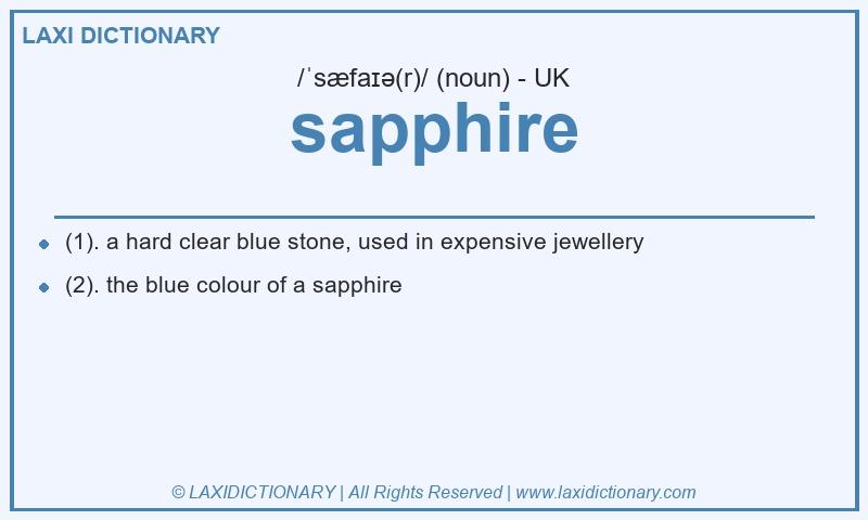 Definition sapphire in British English