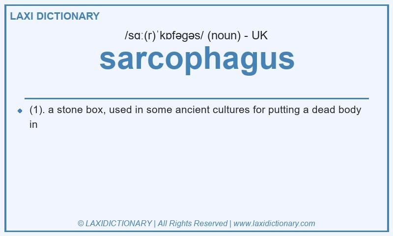Definition sarcophagus in British English