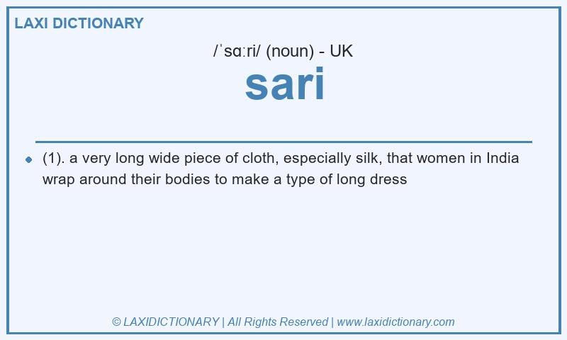 Definition sari in British English
