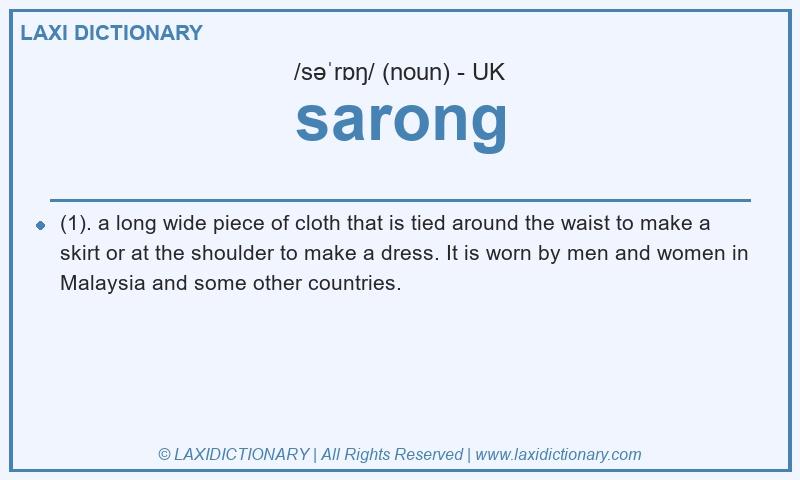 Definition sarong in British English