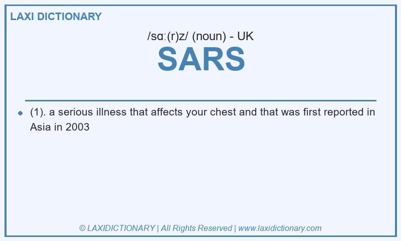 Definition SARS in British English