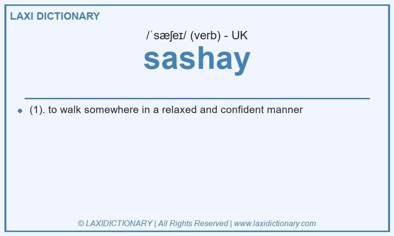 Definition sashay in British English