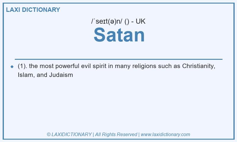 Definition Satan in British English
