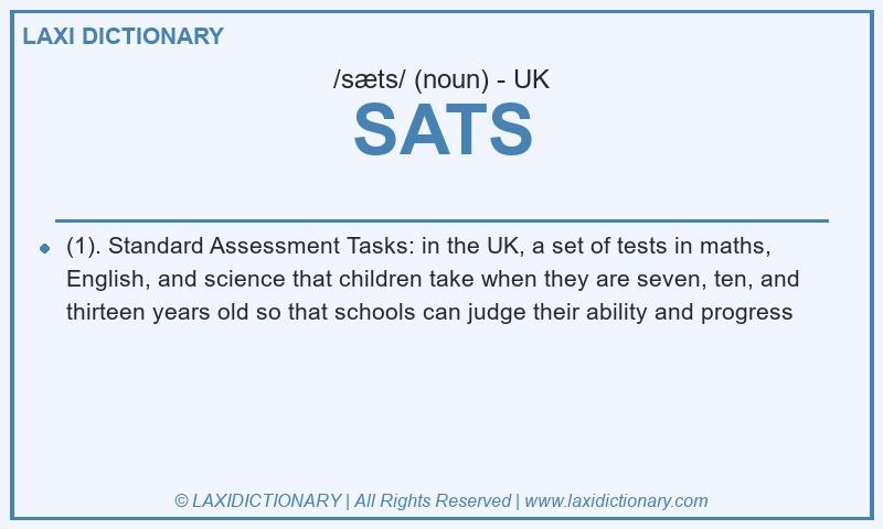 Definition SATS in British English