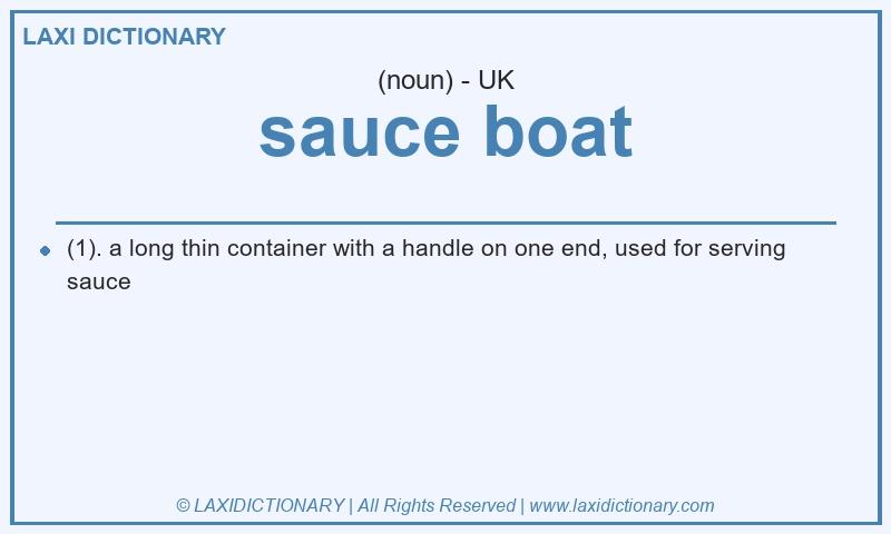 Definition sauce boat in British English