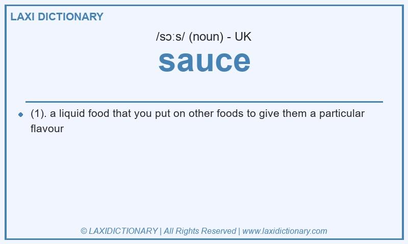 Definition sauce in British English
