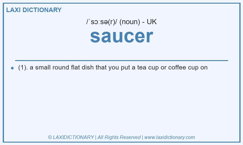 Definition saucer in British English