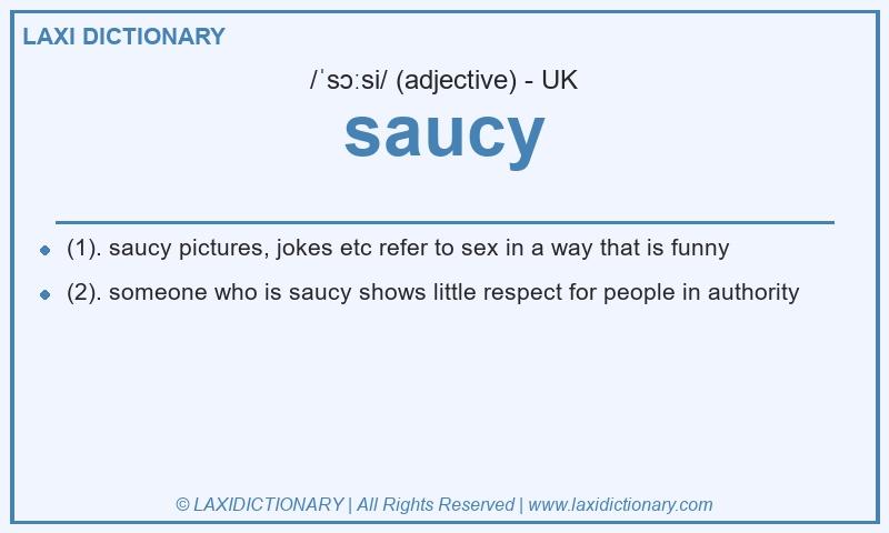 Definition saucy in British English