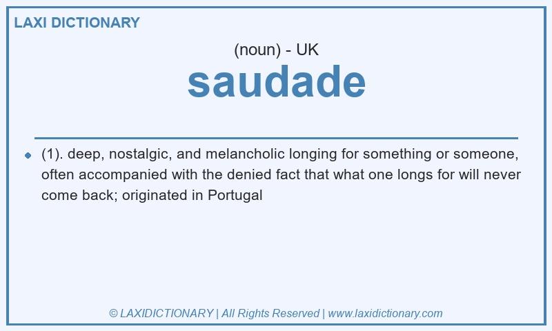 Definition saudade in British English