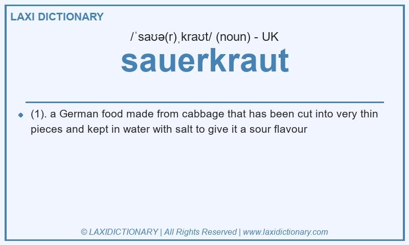 Definition sauerkraut in British English
