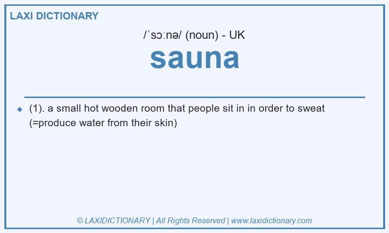 Definition sauna in British English