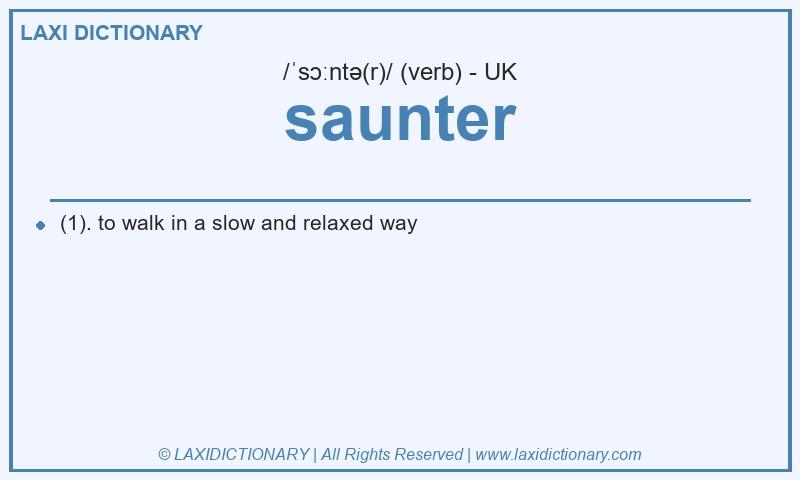 Definition saunter in British English