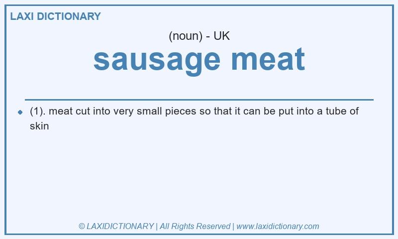 Definition sausage meat in British English