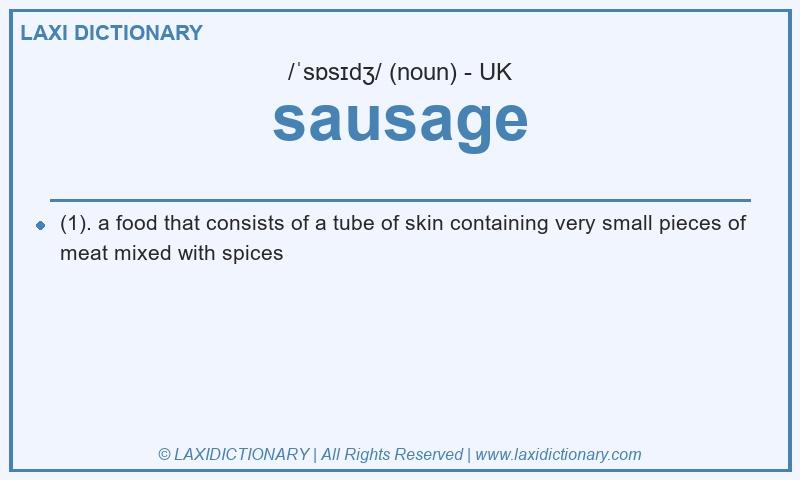 Definition sausage in British English