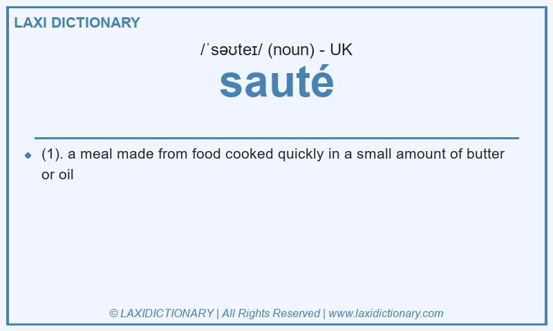 Definition sauté in British English