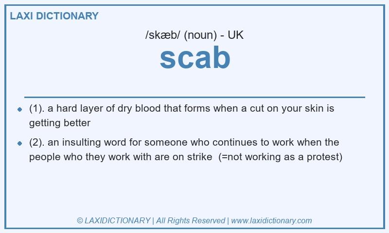 Definition scab in British English