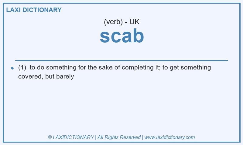 Definition scab in British English