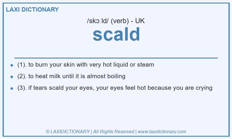 Definition scald in British English