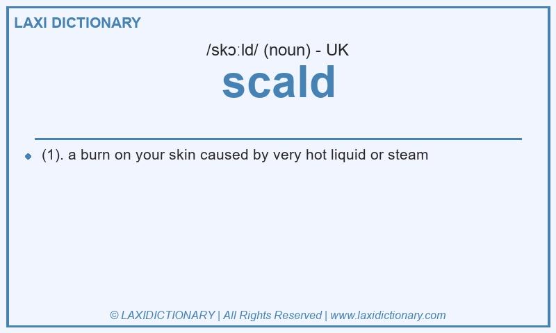 Definition scald in British English