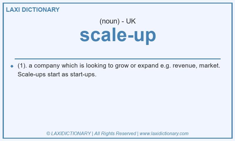 Definition scale-up in British English