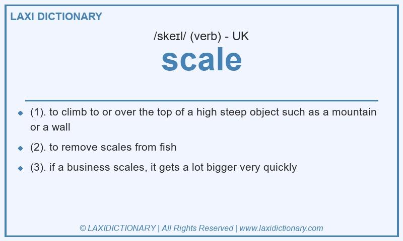 Definition scale in British English