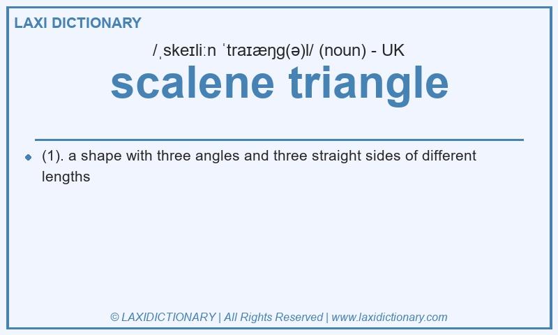 Definition scalene triangle in British English
