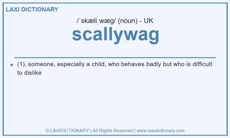 Definition scallywag in British English