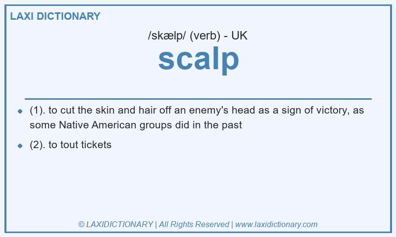 Definition scalp in British English