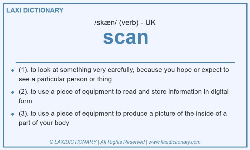 Definition scan in British English