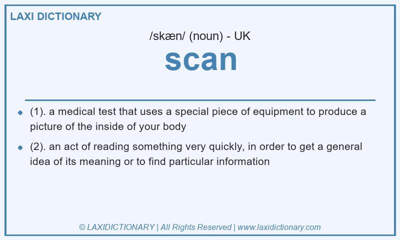 Definition scan in British English