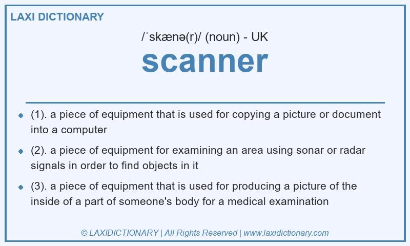 Definition scanner in British English