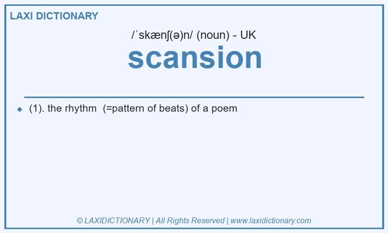 Definition scansion in British English