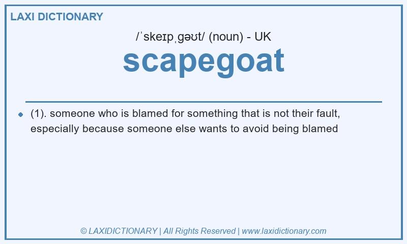 Definition scapegoat in British English