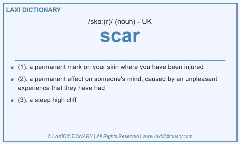 Definition scar in British English